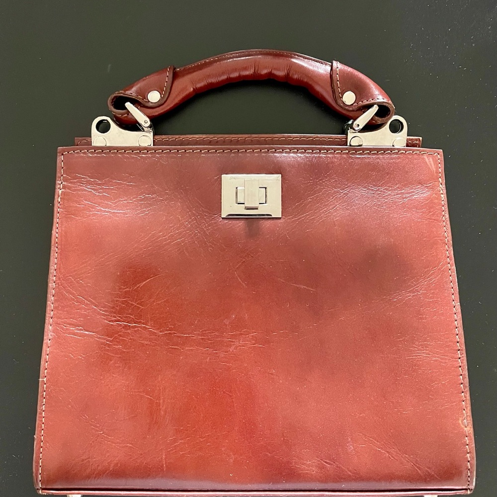 Beautiful Leather Handbag Made In Italy